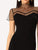 Striped Mesh Yoke Pencil Dress
