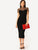 Striped Mesh Yoke Pencil Dress