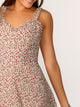 Ditsy Floral Fit and Flare Dress With Ruffle Strap
