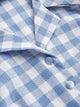 50s Covered Button Buckle Belt Gingham Shirt Dress