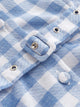 50s Covered Button Buckle Belt Gingham Shirt Dress
