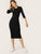 Striped Tape Side Pencil Dress