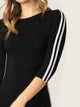 Striped Tape Side Pencil Dress