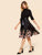 50s Ribbon Tie Floral Print Flare Dress
