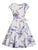50s Palm Tree And Floral Print Belted Dress