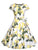 50s Lemon Print Belted Dress