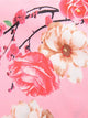 50s Floral Print Belted Flare Dress