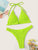 Tie Back Ruched Bikini Set