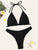 Tie Back Ruched Bikini Set