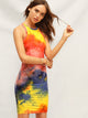 Tie Dye Bodycon Tank Dress