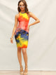 Tie Dye Bodycon Tank Dress