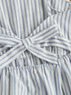 Striped Elastic Waist Knot Back Cami Dress