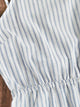 Striped Elastic Waist Knot Back Cami Dress