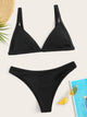 Triangle Top With High Cut Bikini Set