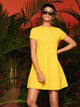 Short Sleeve Solid Smock Dress