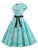50s Leaf Print Belted Dress
