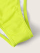 Neon Lime Underwire Bustier Top With High Leg Bikini Set