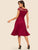 70s Bow Front Cutout Yoke Dress