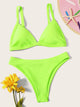 Triangle Top With High Cut Bikini Set