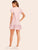 Single-breasted V-neck Ruffle Hem Dress