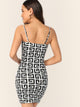 Greek Fret Bodycon Cami Dress