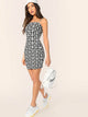 Greek Fret Bodycon Cami Dress