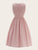 Contrast Lace Trim Gingham Fit & Flare Dress
