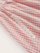 Contrast Lace Trim Gingham Fit & Flare Dress