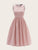 Contrast Lace Trim Gingham Fit & Flare Dress