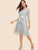 50s Ribbon Tie Waist Lace Overlay Dress
