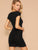 Press Button Front Bodycon Dress
