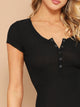 Press Button Front Bodycon Dress