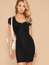 Press Button Front Bodycon Dress