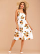 Floral Print Button Front Cami Dress