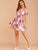 Surplice Floral Print Belted Dress