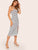 Striped Split Hem Cami Dress