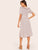 50s Ruffle Trim Knot Detail Dot Dress