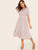 50s Ruffle Trim Knot Detail Dot Dress