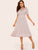 50s Ruffle Trim Knot Detail Dot Dress