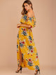 Floral Print Off The Shoulder Dress