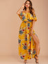 Floral Print Off The Shoulder Dress