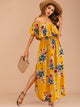 Floral Print Off The Shoulder Dress