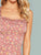 Criss-cross Back Frill Trim Ditsy Floral Dress