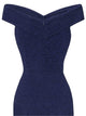 50s Off Shoulder Lace Overlap Mermaid Dress