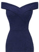 50s Off Shoulder Lace Overlap Mermaid Dress