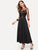 Floral Embroidered Contrast Mesh Dress