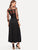 Floral Embroidered Contrast Mesh Dress