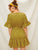 Ruffle Hem Self Tie Striped Dress