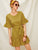 Ruffle Hem Self Tie Striped Dress