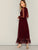Fit and Flare Mesh Overlay Ruffle Hem Dress
